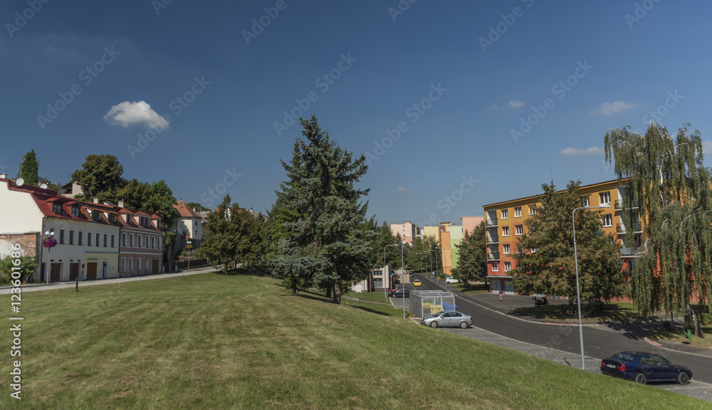 Kadan historic town in summer day