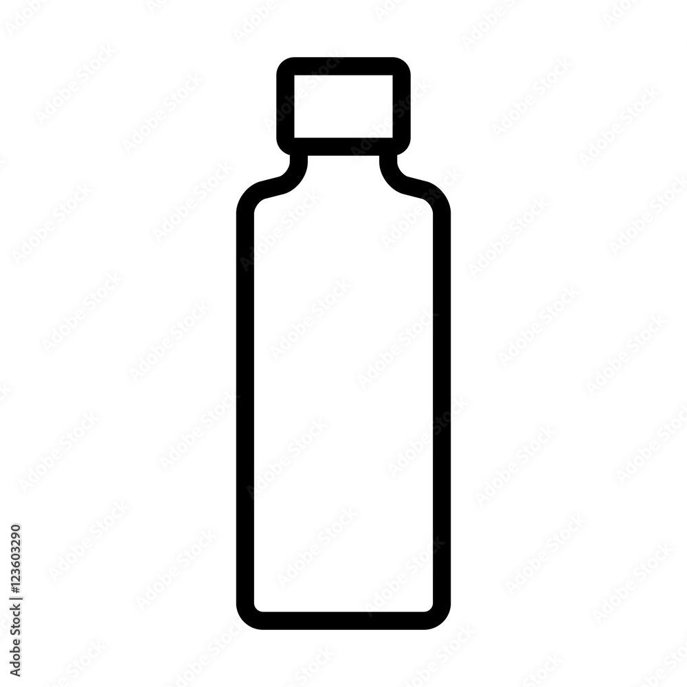 Tall long bottle container line art icon for apps and websites Tall long bottle container line art icon for apps and websites