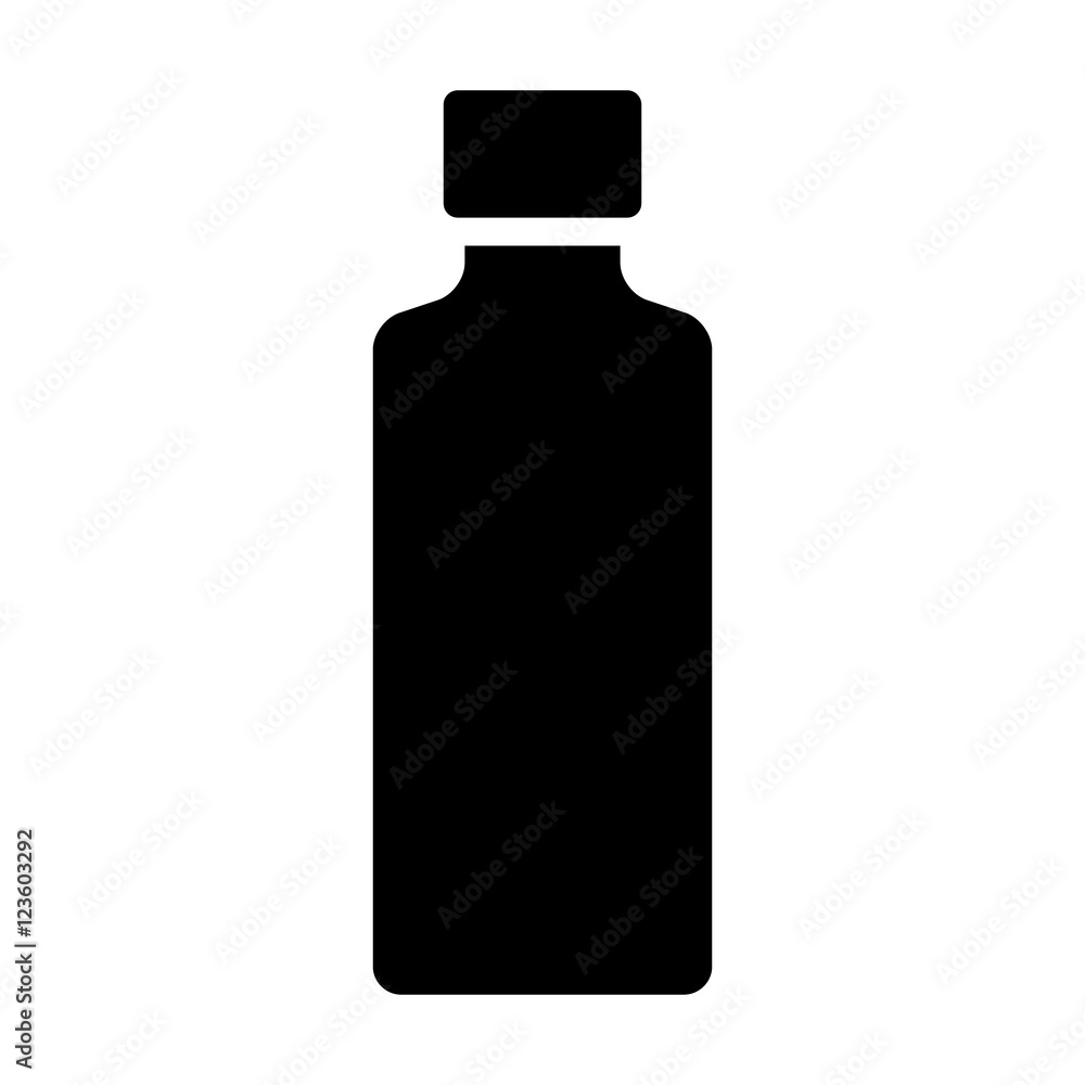 Tall long bottle container flat icon for apps and websites