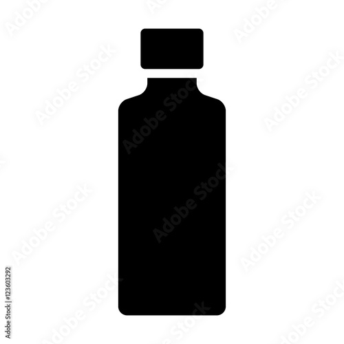 Tall long bottle container flat icon for apps and websites