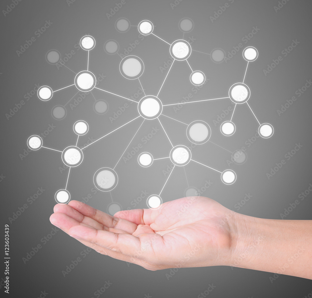 social buttons in hand social buttons in hand