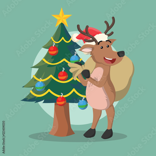 deer delivering christmast present