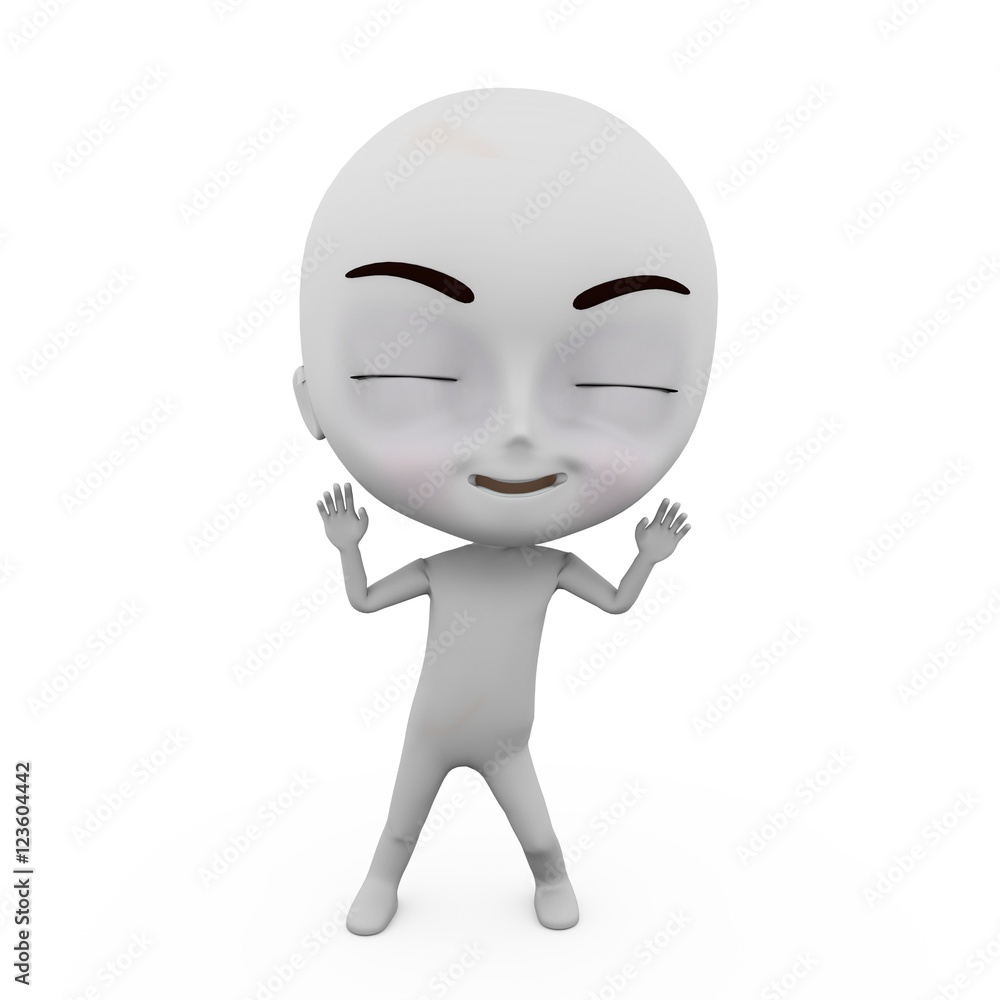 3d people white man gesture 3d people white man gesture