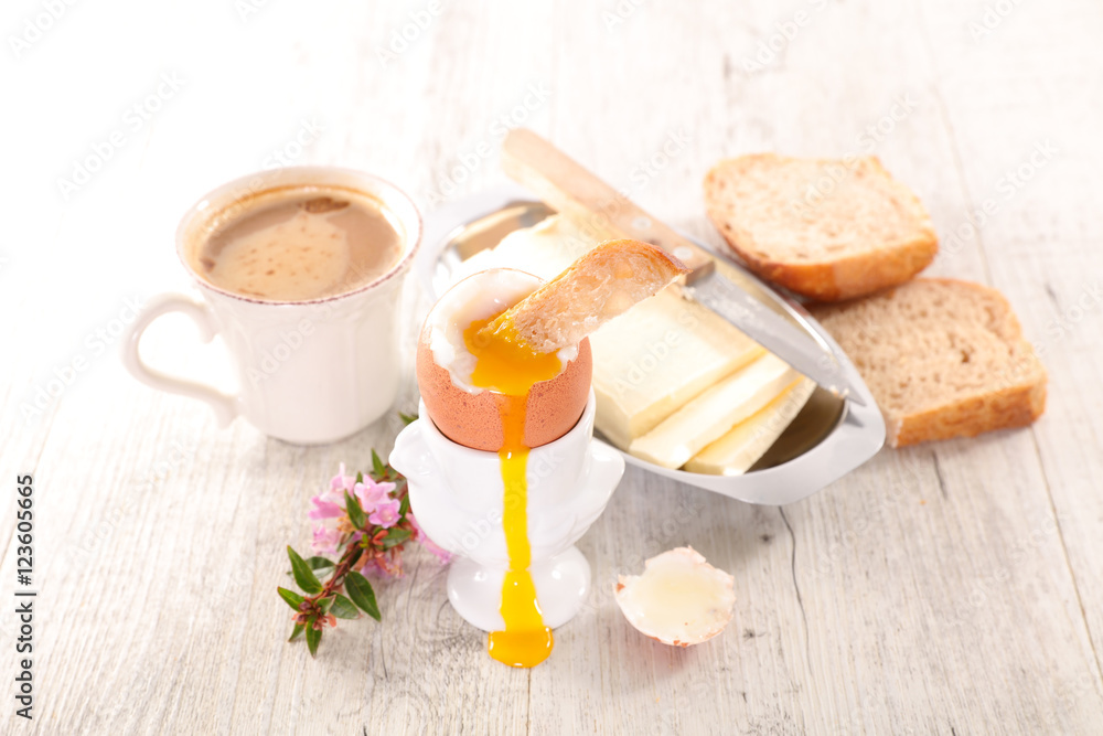 breakfast with egg and coffee breakfast with egg and coffee