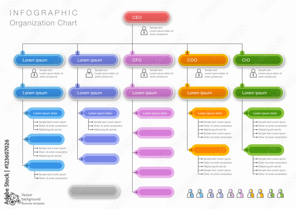 Organization Chart #Vector Graphic - obrazy, fototapety, plakaty 