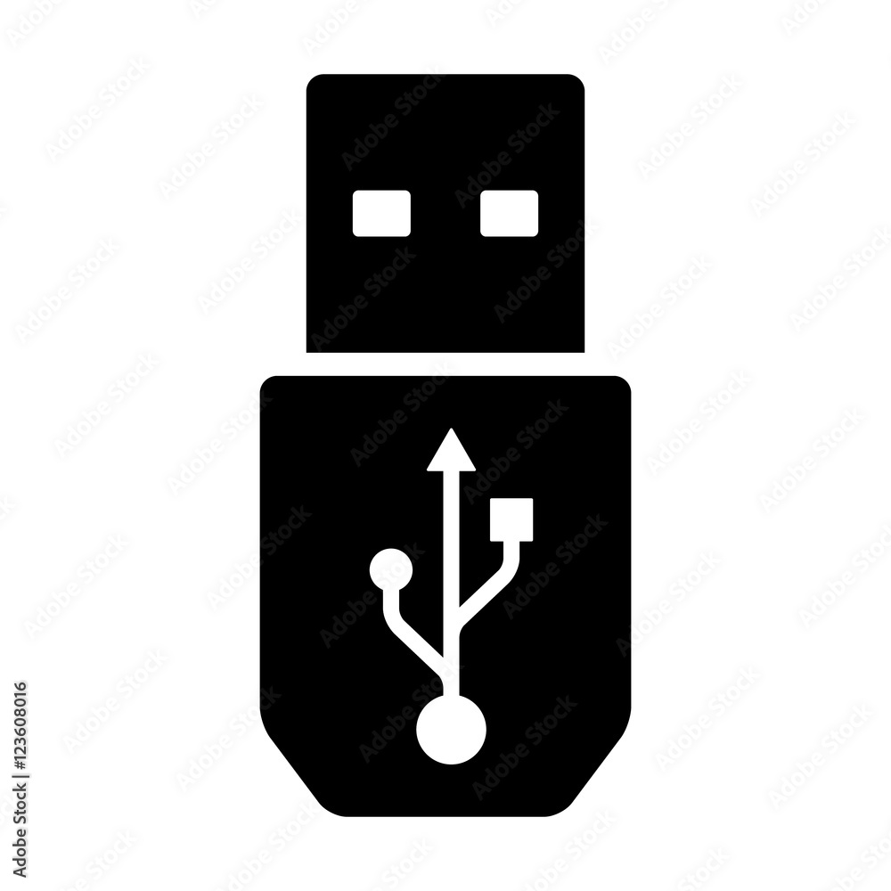 USB super speed connector cable flat icon for apps and websites USB super speed connector cable flat icon for apps and websites