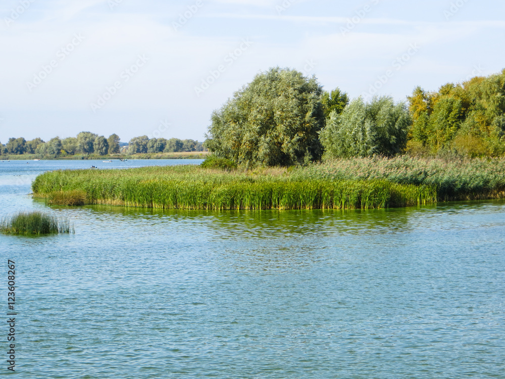 View on a river Dnieper on early autumn View on a river Dnieper on early autumn