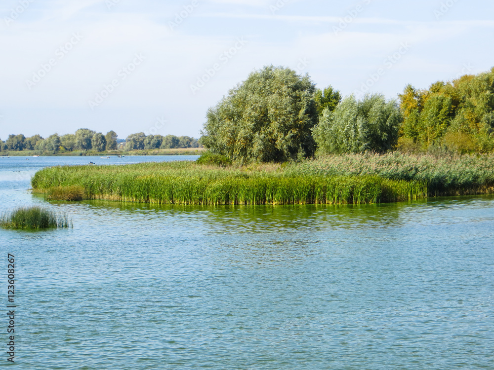 View on a river Dnieper on early autumn