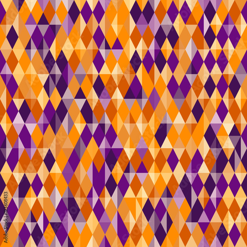 Abstract diamond pattern, Halloween colors