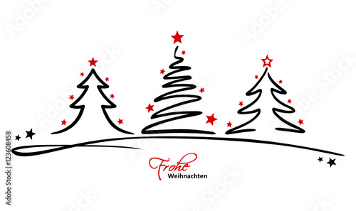 Christmas Trees Silhouettes