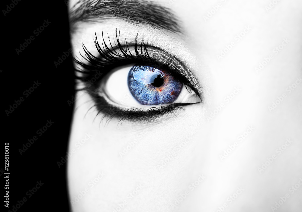 Eye Makeup. Beautiful Eyes Glitter Make-up. Holiday Makeup detail Eye Makeup. Beautiful Eyes Glitter Make-up. Holiday Makeup detail