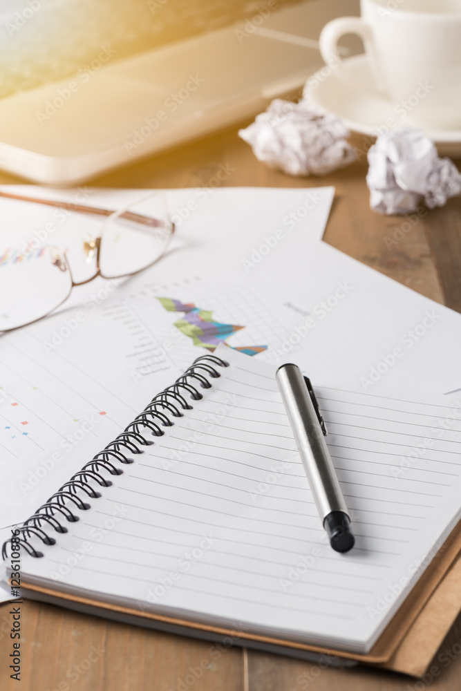 Blank notebook page for input the text with pen. Blank notebook page for input the text with pen.
