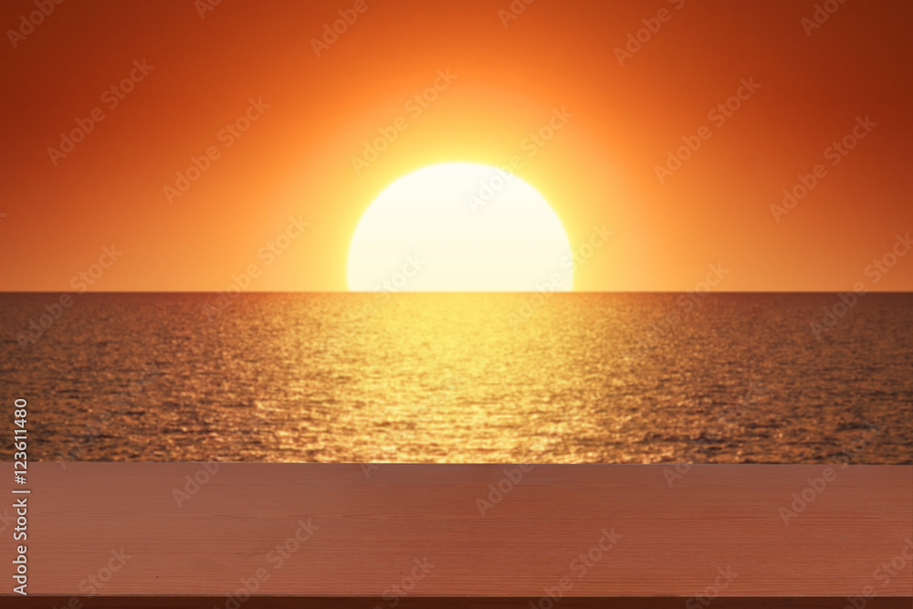 The beautiful landscapes silhouette sea and sun