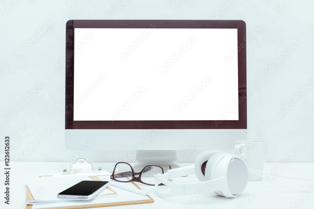 Fototapeta premium working table with computer
