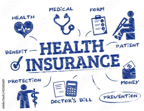 health insurance concept doodle