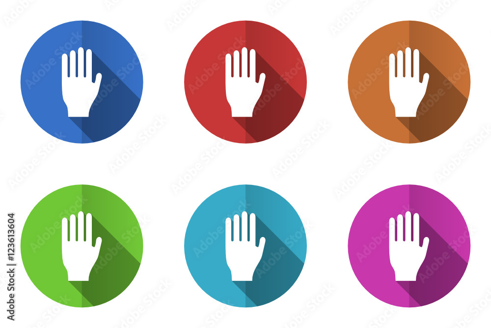 Fototapeta premium Flat design colorful vector icons
