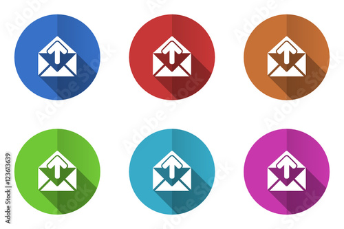 Flat design colorful vector icons