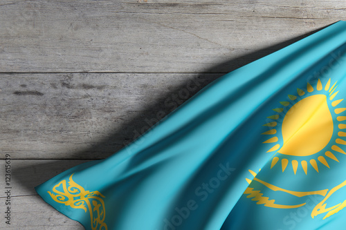 Kazakhstan flag waving