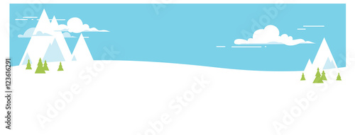  cartoon landscape. winter