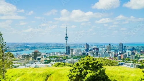 Time Lapse - Aerial View of Auckland, New Zealand