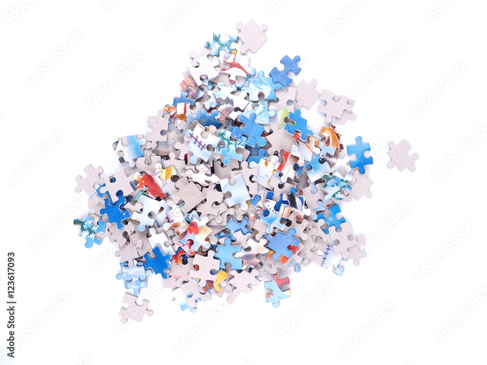 Puzzle on a white background Puzzle on a white background