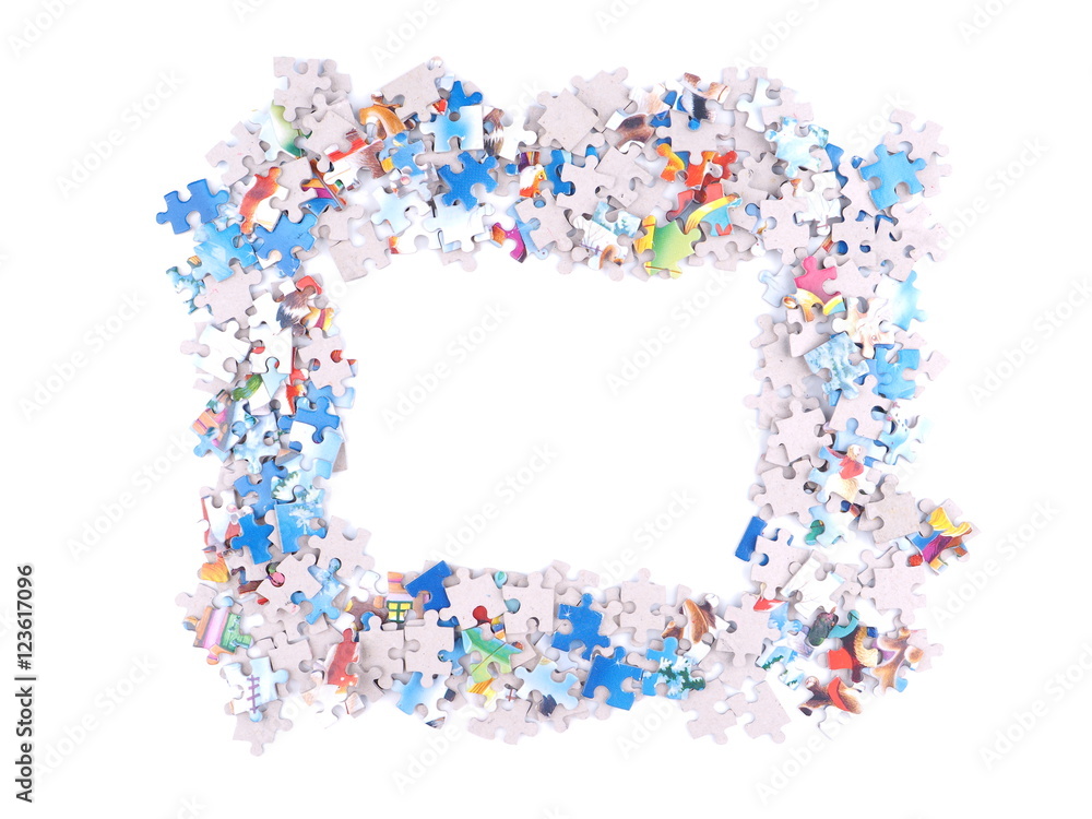 Puzzle on a white background Puzzle on a white background