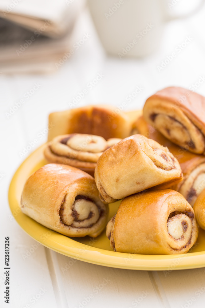 Mini cinnamon buns. Mini cinnamon buns.