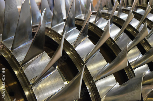blades of the gas turbine photo