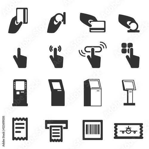 Kiosk Vector Icons . Modern vector pictogram collection