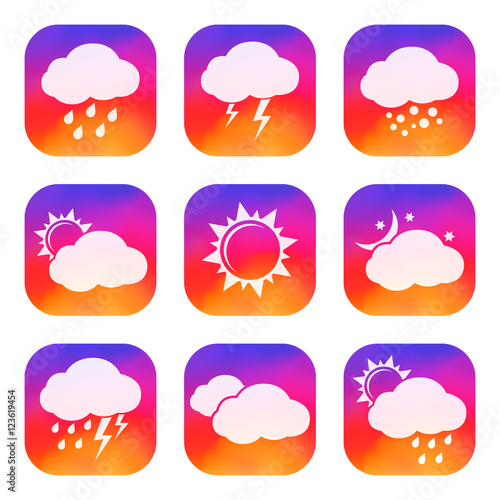 Weather vector icons 