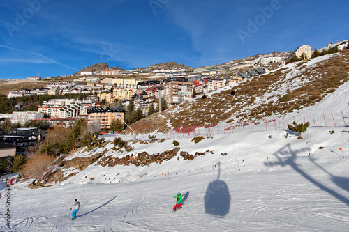 Mountain skiing - Pradollano, Sierra Nevada, Andalusia, Spain