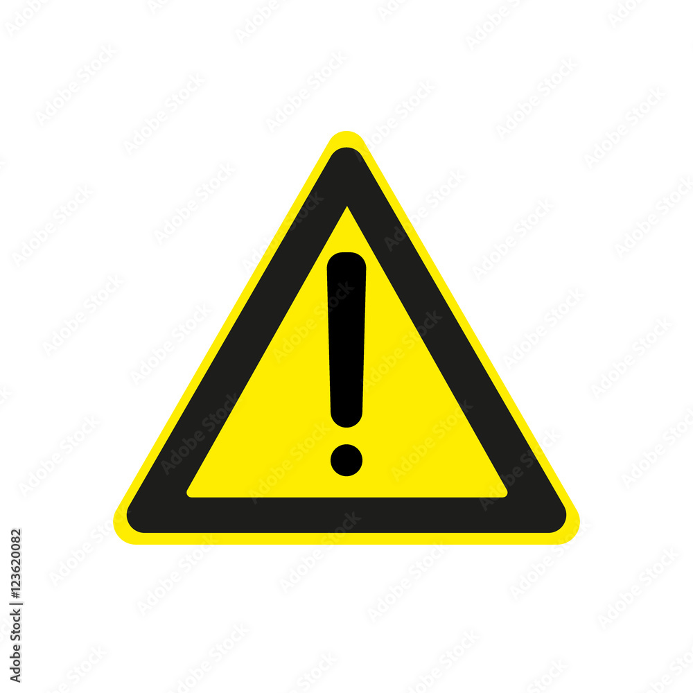 Yellow and orange warning, attention, caution sign. Road sign
Yellow and orange warning, attention, caution sign. Road sign
