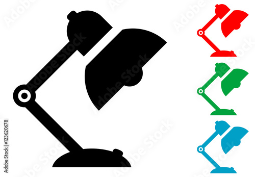 Icono plano lampara flexo varios colores