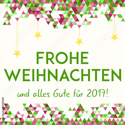 Postkarte Triangel Dreiecke - moderne Weihnachtsgrüße