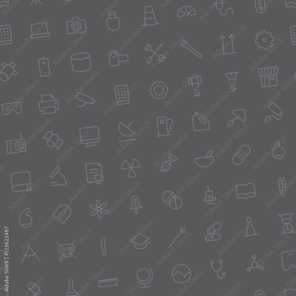 Seamless background pattern for technology and science Seamless background pattern for technology and science