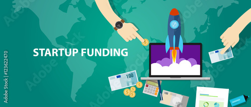 start-up funding company launch rocket business investment money cash