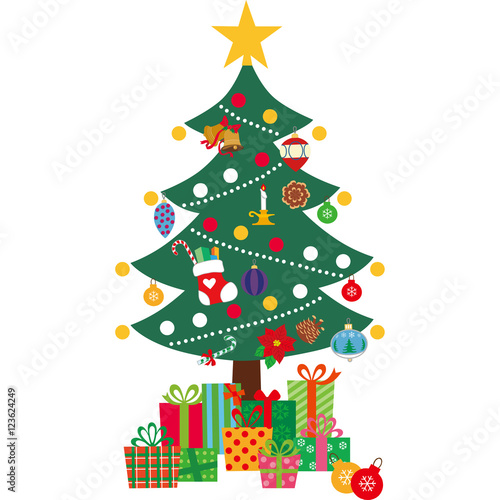 クリスマスツリーに飾り付け