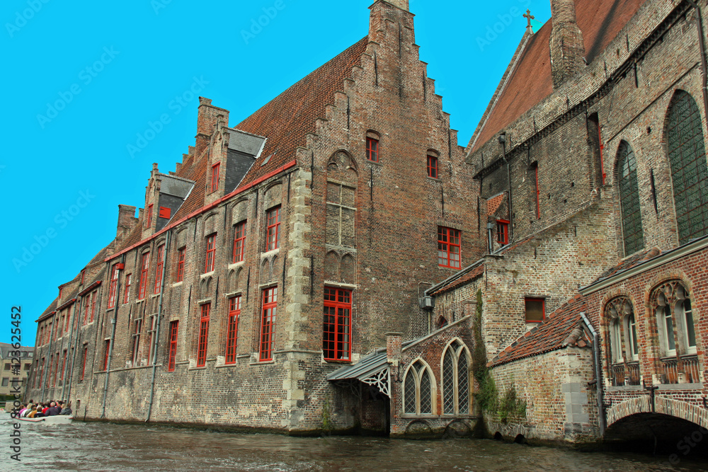 Vieilles maisons flamandes à Bruges, Belgique