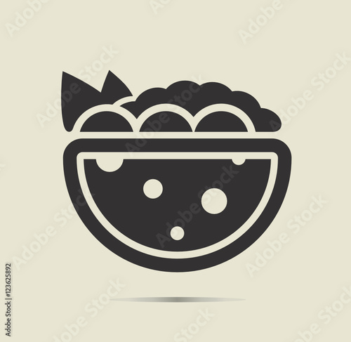 Falafel. Eastern food. Vegetarian dish vector icon.