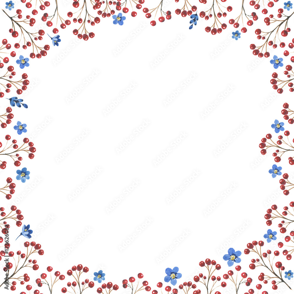 Wildflower flower frame in a watercolor style isolated. Aquarelle wild flower for background, texture, wrapper pattern, frame or border. Wildflower flower frame in a watercolor style isolated. Aquarelle wild flower for background, texture, wrapper pattern, frame or border.