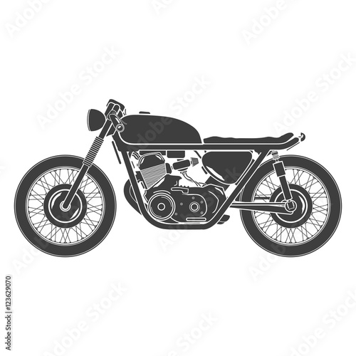 classic vintage motorcycle, cafe racer theme