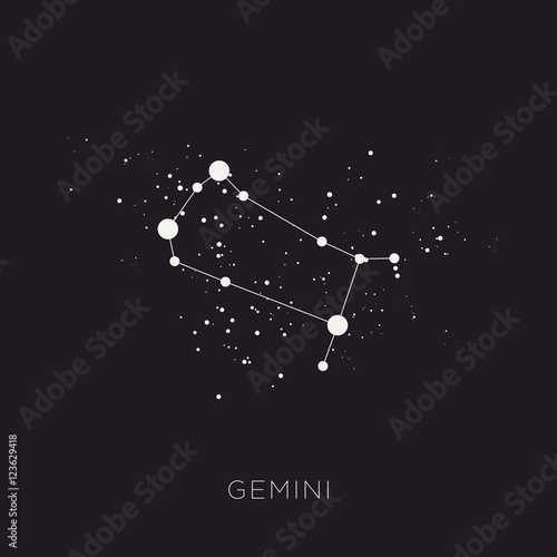Star constellation zodiac vector