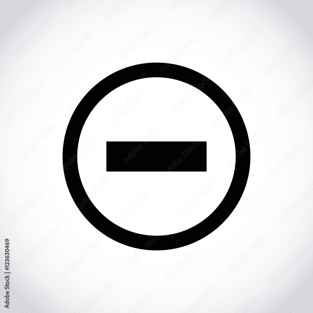 minus icon stock vector illustration flat design minus icon stock vector illustration flat design