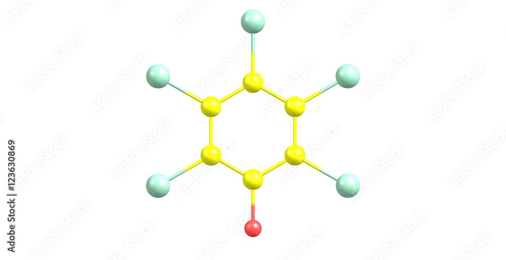 Pentachlorophenol molecular structure isolated on white Pentachlorophenol molecular structure isolated on white