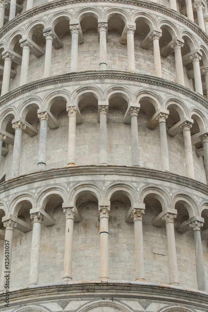 Arches of the Leaning Tower of Pisa
