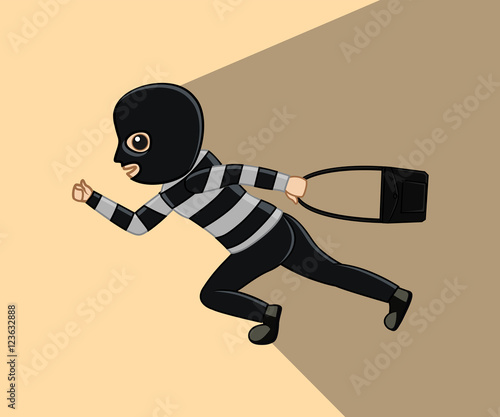 Thief Running with Ladies Purse