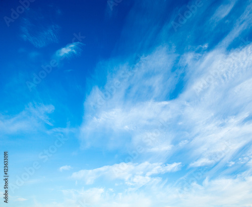 clouds in the blue sky