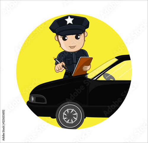 Meter Maid Issue Vector Concept