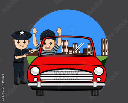 Police Arrested a Car Thief