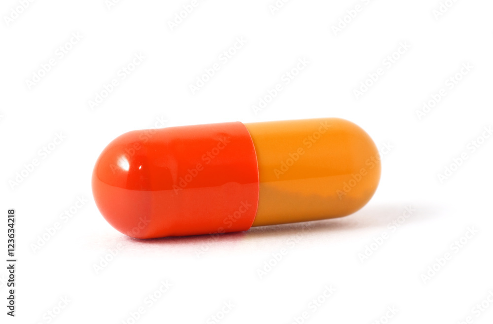 pills capsules isolated on white background pills capsules isolated on white background